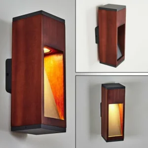 hofstein Applique murale d'extérieur Byremo Bois foncé, Noir, 1 lumière* Lampes Modernes