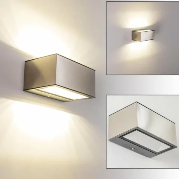 hofstein Applique murale d'extérieur Spider LED Acier inoxydable, 1 lumière* Lampes Modernes