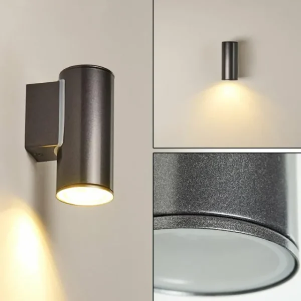 hofstein Applique murale d'extérieur Brachy LED Noir, 2 lumières* Lampes Modernes
