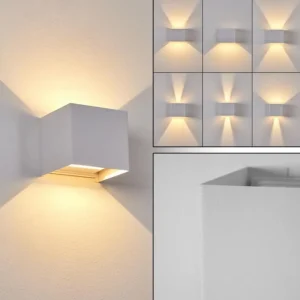 hofstein Applique murale d'extérieur Everton LED Blanc, 2 lumières* Lampes Modernes