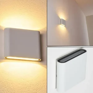 hofstein Applique murale d'extérieur Tinglev LED Blanc, 2 lumières* Lampes Modernes