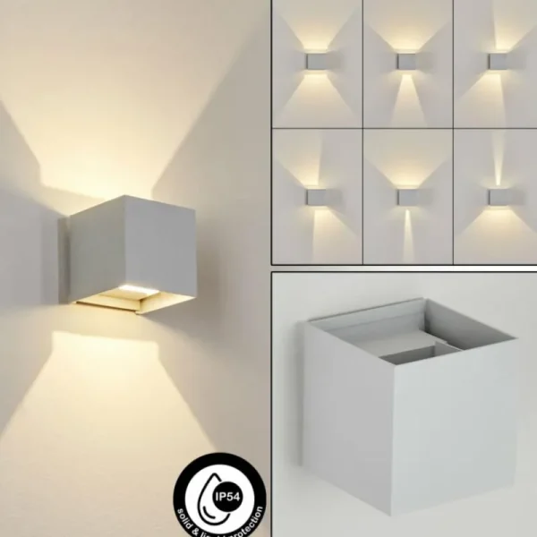 hofstein Applique murale d'extérieur Pyalong LED Blanc, 1 lumière* Lampes Modernes