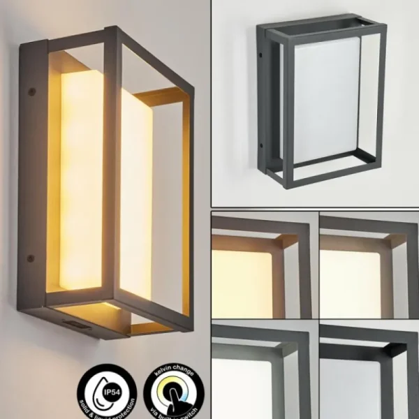 hofstein Applique murale d'extérieur Nonza LED Anthracite, 1 lumière* Lampes Modernes