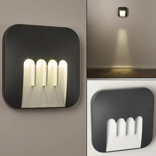 hofstein Applique murale d'extérieur Silvso LED Anthracite, 4 lumières* Lampes Modernes