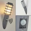 hofstein Applique murale d'extérieur Tunes Anthracite, 1 lumière, Détecteur de mouvement* Lampes Modernes