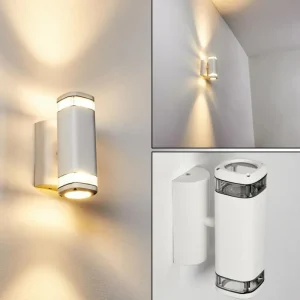 hofstein Applique murale d'extérieur Corneda Blanc, 2 lumières* Lampes Modernes