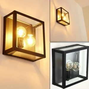 hofstein Applique murale d'extérieur Caudry Noir, 2 lumières* Lampes Modernes