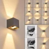 hofstein Applique murale d'extérieur Fauderup LED Gris, 2 lumières* Lampes Modernes