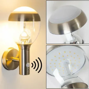 hofstein Applique murale d'extérieur CORDOVA LED Acier inoxydable, 1 lumière* Lampes Modernes