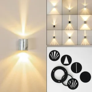 hofstein Applique murale d'extérieur Mora LED Zingué, 2 lumières* Lampes Modernes
