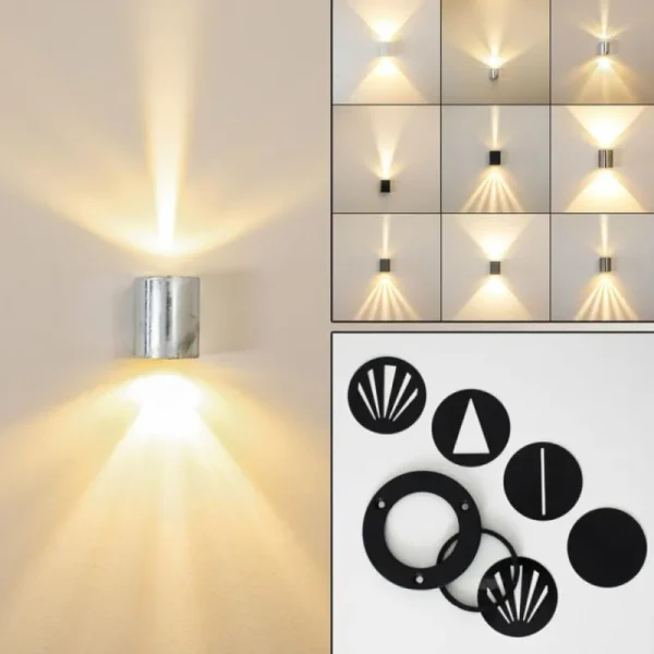 hofstein Applique murale d'extérieur Mora LED Zingué, 2 lumières* Lampes Modernes