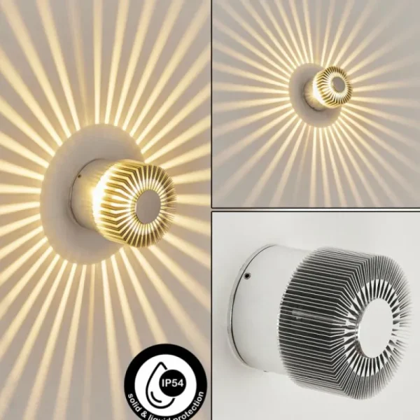 hofstein Applique murale d'extérieur Vilches LED Aluminium, Argenté, 1 lumière* Lampes Modernes