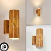 hofstein Applique murale d'extérieur Tenvik Brun, Couleur bois, Noir, 2 lumières* Lampes Modernes