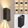 hofstein Applique murale d'extérieur Benin LED Noir, 2 lumières* Lampes Modernes