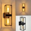 hofstein Applique murale d'extérieur Palanga Noir, 2 lumières* Lampes Modernes