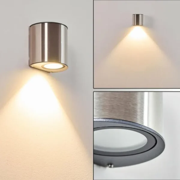hofstein Applique murale d'extérieur Vano LED Acier inoxydable, 1 lumière* Lampes Modernes