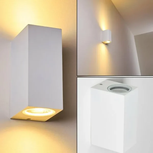 hofstein Applique murale d'extérieur Nordborg LED Blanc, 2 lumières* Lampes Modernes