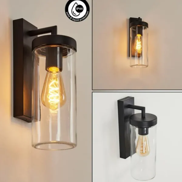 hofstein Applique murale d'extérieur Alegcirasn Noir, 1 lumière* Lampes Modernes