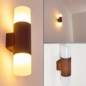 hofstein Applique murale d'extérieur Buhrkall Rouille, 2 lumières* Lampes Modernes