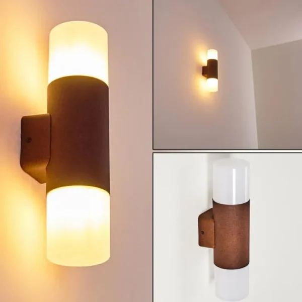 hofstein Applique murale d'extérieur Buhrkall Rouille, 2 lumières* Lampes Modernes