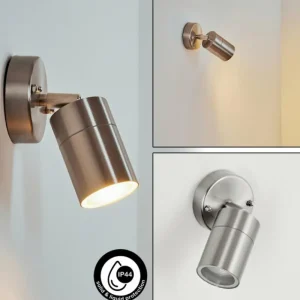 hofstein Applique murale d'extérieur Corneda Acier inoxydable, 1 lumière* Lampes Modernes