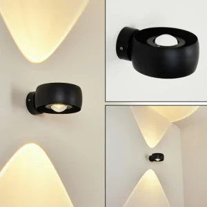 hofstein Applique murale d'extérieur Andersro LED Noir, 2 lumières* Lampes Modernes