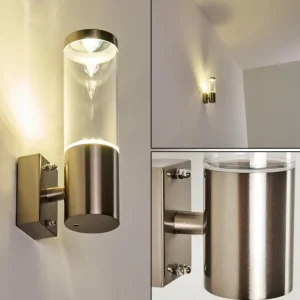 hofstein Applique murale d'extérieur Noreaz Chrome, 1 lumière* Lampes Modernes