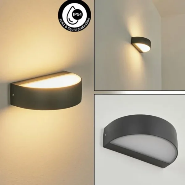 hofstein Applique murale d'extérieur Fletcher LED Anthracite, 2 lumières* Lampes Modernes