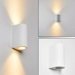 hofstein Applique murale d'extérieur Boda Blanc, 2 lumières* Lampes Modernes
