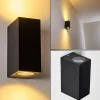 hofstein Applique murale d'extérieur Nordborg LED Noir, 2 lumières* Lampes Modernes