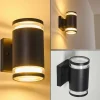 hofstein Applique murale d'extérieur Macoupin Noir, 2 lumières* Lampes Modernes