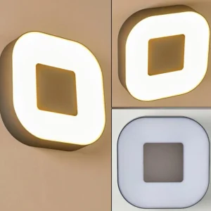 hofstein Applique murale d'extérieur Feldsted LED Argenté, 1 lumière, Changeur de couleurs* Lampes Modernes