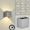 hofstein Applique murale d'extérieur Hoods LED Gris, 2 lumières* Lampes En Verre
