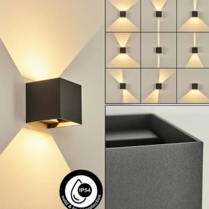 hofstein Applique murale d'extérieur Tamarin LED Anthracite, 1 lumière* Lampes Modernes
