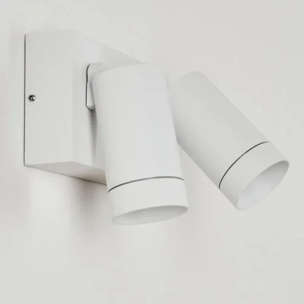 hofstein Applique murale d'extérieur Hakamken Blanc, 2 lumières, Détecteur de mouvement* Lampes Modernes