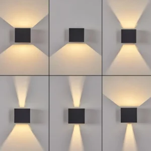 hofstein Applique murale d'extérieur Everton LED Noir, 2 lumières* Lampes Modernes