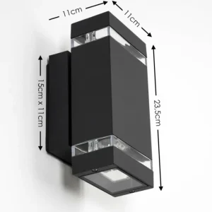 hofstein Applique murale d'extérieur Edevik Anthracite, 2 lumières* Lampes Modernes