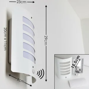 hofstein Applique murale d'extérieur Alslev Blanc, 1 lumière, Détecteur de mouvement* Lampes Modernes