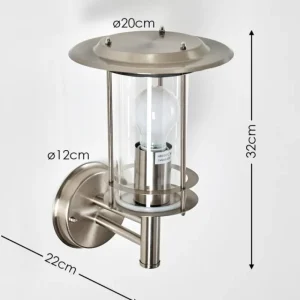 hofstein Applique murale d'extérieur Mulo Acier inoxydable, 1 lumière* Lampes Modernes