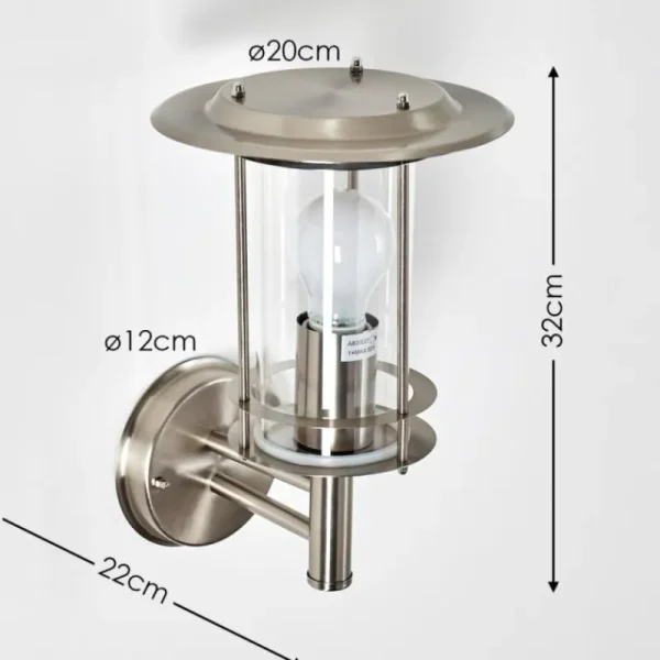 hofstein Applique murale d'extérieur Mulo Acier inoxydable, 1 lumière* Lampes Modernes