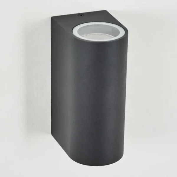hofstein Applique murale d'extérieur Skaabu Noir, Blanc, 2 lumières* Lampes Modernes