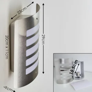 hofstein Applique murale d'extérieur Alslev Acier inoxydable, 1 lumière* Lampes Modernes