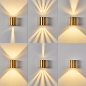 hofstein Applique murale d'extérieur Mora LED Laiton, 2 lumières* Lampes Modernes