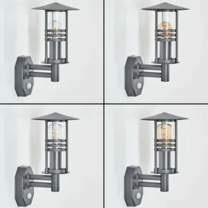 hofstein Applique murale d'extérieur Forli Anthracite, 1 lumière, Détecteur de mouvement* Lampes Modernes