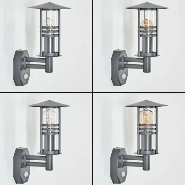 hofstein Applique murale d'extérieur Forli Anthracite, 1 lumière, Détecteur de mouvement* Lampes Modernes