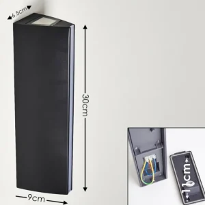 hofstein Applique murale d'extérieur Rotterdamm LED Noir, 1 lumière* Lampes Modernes