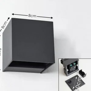 hofstein Applique murale d'extérieur Fauderup LED Anthracite, 2 lumières* Lampes Modernes