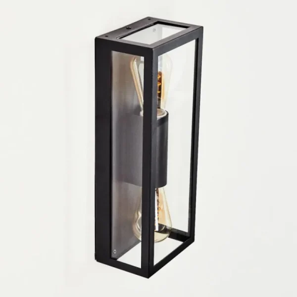 hofstein Applique murale d'extérieur Caudry Noir, 2 lumières* Lampes Modernes