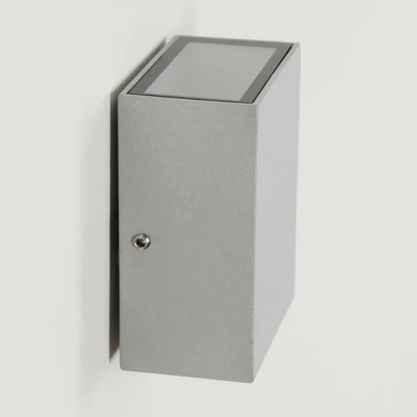 hofstein Applique murale d'extérieur Casmilo LED Argenté, 2 lumières* Lampes Modernes