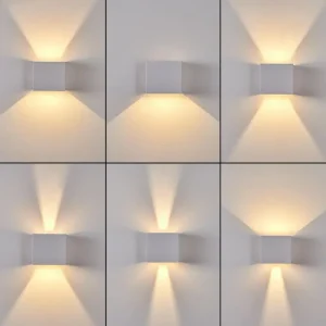 hofstein Applique murale d'extérieur Everton LED Blanc, 2 lumières* Lampes Modernes